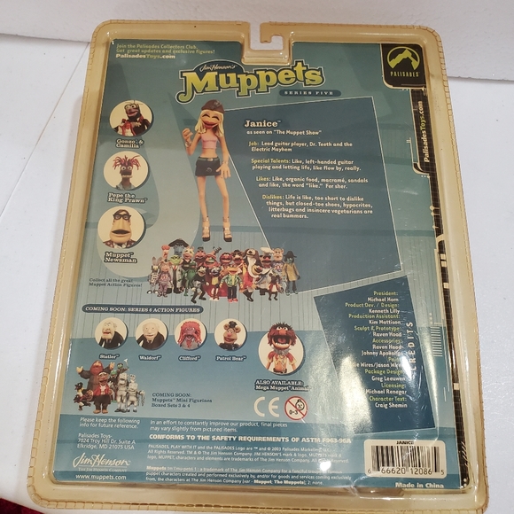 2003 PALISADES MUPPETS JANICE FIGURE SEALED L👀K - Picture 4 of 10